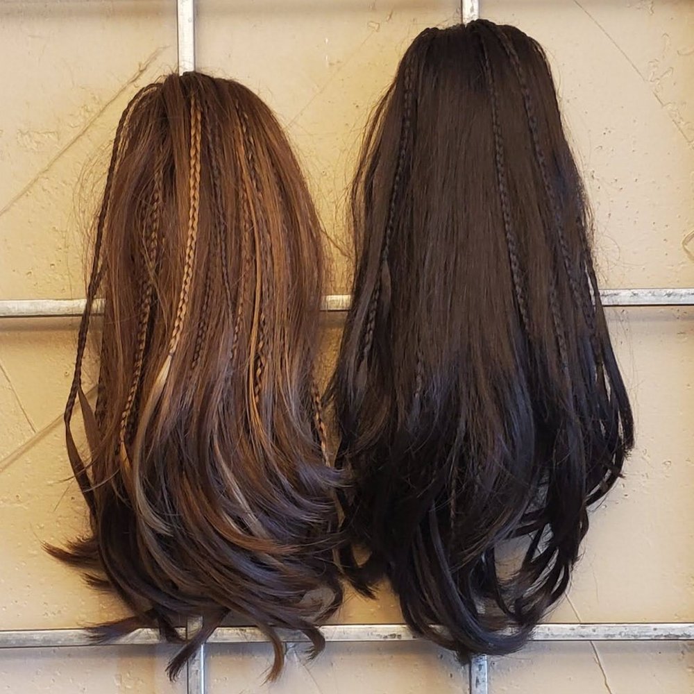 clip on ponytail  wig